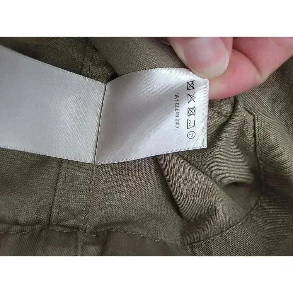 Anthropologie Faux Fur-Trimmed Field Parka Olive Green Jacket Women’s Large - Picture 7 of 8